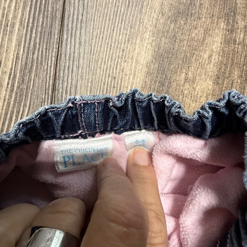 Y2K The Childrens Place Fleece Lined Jeans Blue Denim Y2KBaby